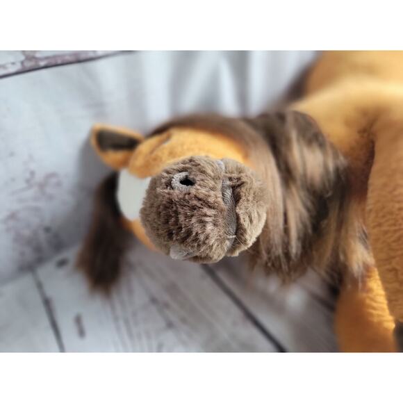 SPIRIT Plush Horse Large 20 Inch Brown Laying Stuffed Animal Dreamworks Show - Picture 6 of 8